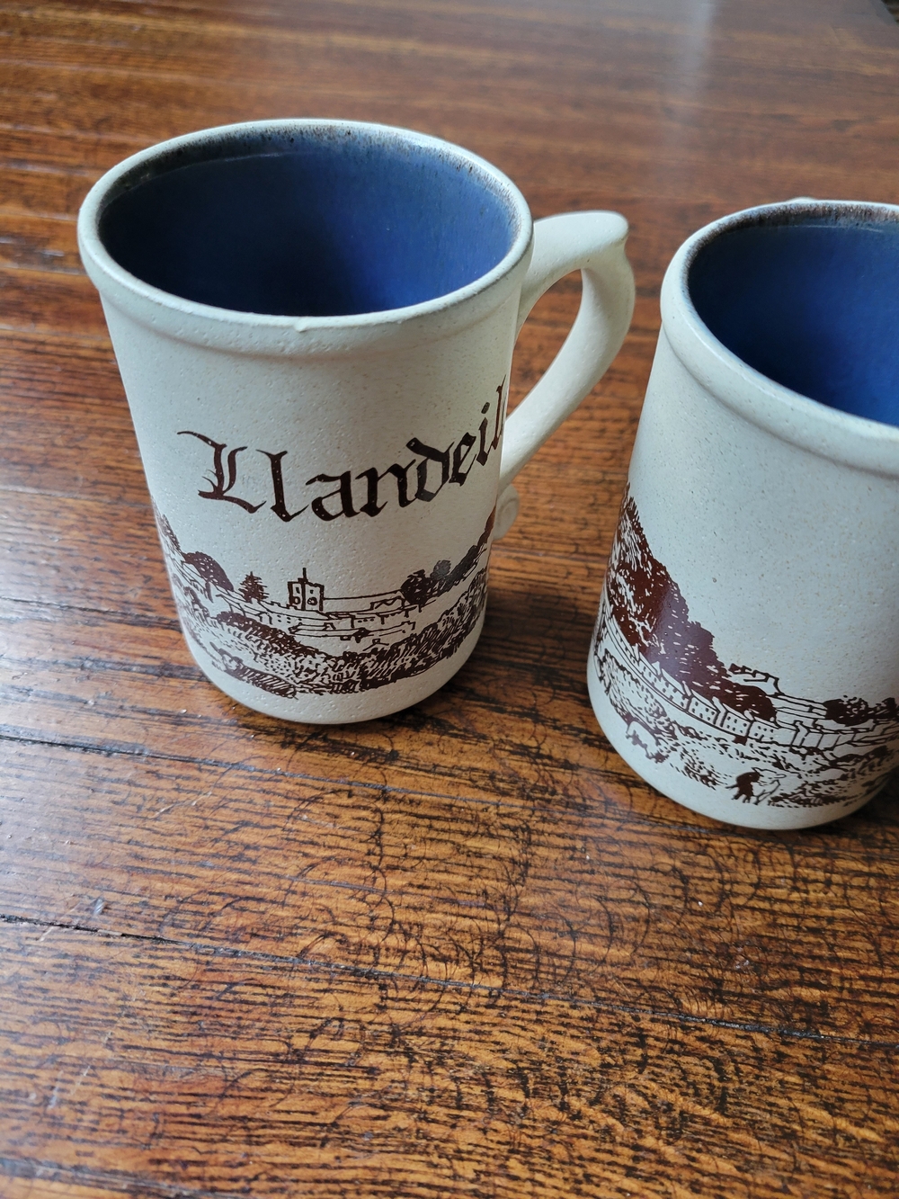 Laugharne Pottery Llandeilo Handmade Stoneware Mug Vintage Set Of 2 Rustic - Picture 10 of 17
